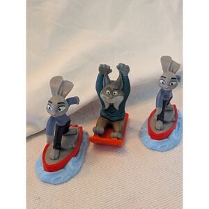 Disney‎ Zootopia Kinder Surprise Joy Figures Judy Hopps Jerry Jumbeaux Jr Set 3